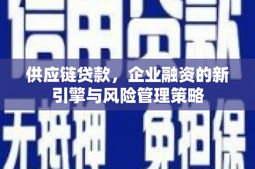 富拉尔基供应链贷款，企业融资的新引擎与风险管理策略