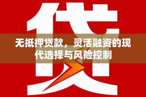 富拉尔基无抵押贷款，灵活融资的现代选择与风险控制