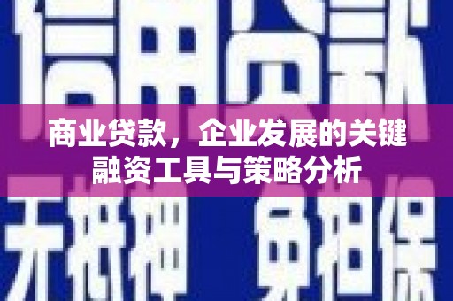 富拉尔基商业贷款，企业发展的关键融资工具与策略分析