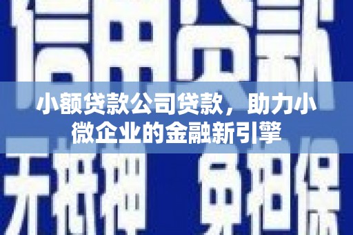 富拉尔基小额贷款公司贷款，助力小微企业的金融新引擎