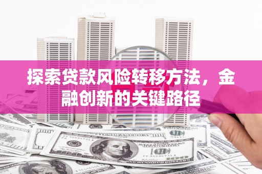 富拉尔基探索贷款风险转移方法，金融创新的关键路径